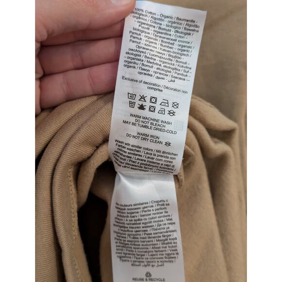 NWT Aware by Vero Moda beige sweatshirt dress with pockets sz Medium - Picture 6 of 6